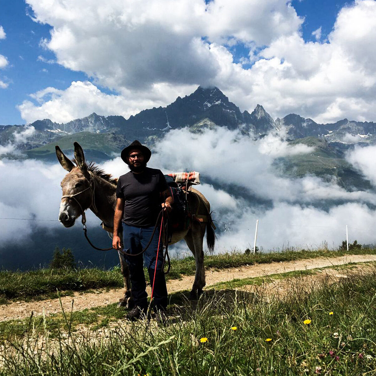 Federico e Ulisse davanti al Monviso